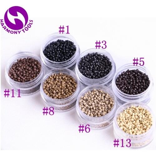 HARMONY 7000 Pieces 7 Colors Smallest Silicone Lined Nano Beads Nano Rings Links for Nano Tip Hair Extensions