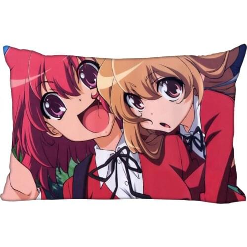 Custom Toradora Girl Pillowcase Satin Fabric Pillow Cover New Rectangle Zipper Pillow Cases Home Office Wedding Decorative 10-10