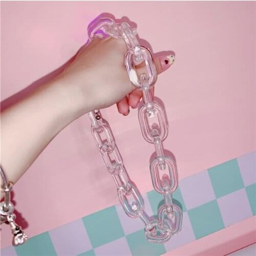 New Clear Acrylic Chain Choker Necklace Punk Rock Resin Chunky Link Chain Necklace For Women Fashion Jewelry Choker Collares