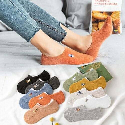 2020 New Arrival Animal Invisible Socks Women Cotton Slipper Short Socks Standard No Show Socks For Women