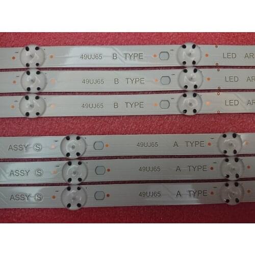 New Kit 6 PCS LED backlight strip for LG 49UJ701V 49UJ65 A B TYPE 17Y 49UJ65_A_27LED 49UJ65_B_27LED EAV632632404
