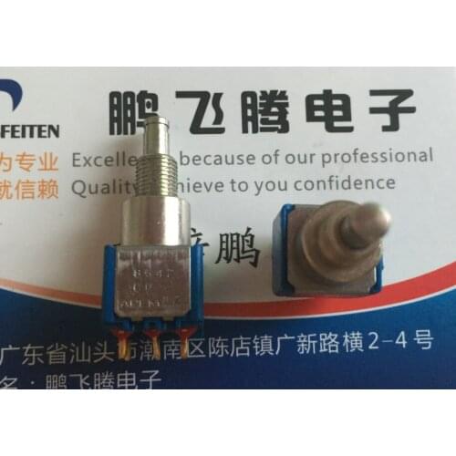 Original new 100% button switch 8642 3A 250VAC 6A 125vac self reset switch button type 6pin gold plated foot