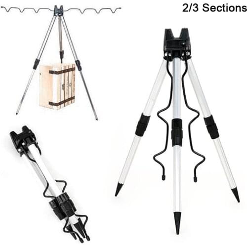 Fishing Rods Support Multifunction Telescopic Rod Holder Foldable Adjustable Outdoor Fishing Equipment Tripod Fishing Rods Stand