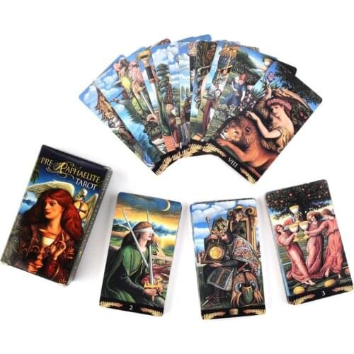 Full English Pre-Raphaelite Tarot 78 Cards Deck Family Party Board Game Entertainment Playing Card Game Gift