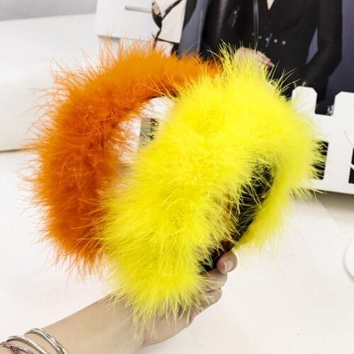 2020 Hair Band Bride Wedding Headband Europe America Fashion Jewelry White Feather Hair Band Stage Performance Hair Accessories