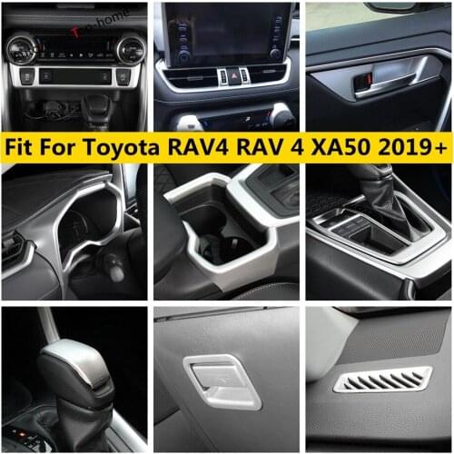 Dashboard Air AC Vent Gear Shift Handle Bowl Armrest Box Panel Cover Trim Accessories For Toyota RAV4 RAV 4 XA50 2019 2020 2021