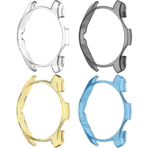 Transparent Protective Case for Samsung Galaxy Watch 46mm Frame PC Protection Shell Cover Smartwatch Accessories Colorful