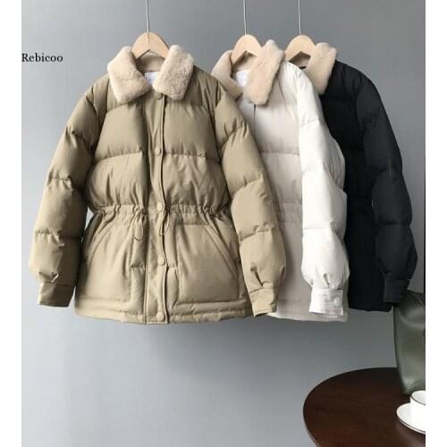 Rebicoo Women's Down Jackets With Fur