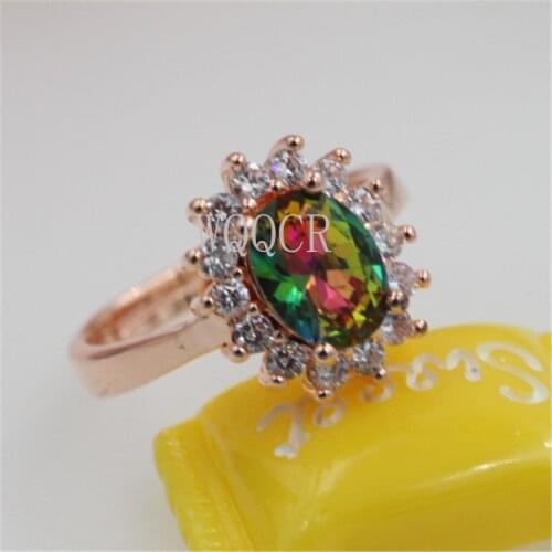 Adjustable Size Exquisite Ring Cubic Zirconia Rose Gold CZ Gem Jewelry Ladies Luxury Wedding Ring Jewlery for Women C25