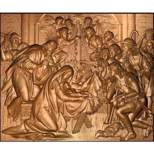 RODJENJE 2 pieces 3D Relief Model in STL format CNC Router Carving Engraving Artcam aspire M113