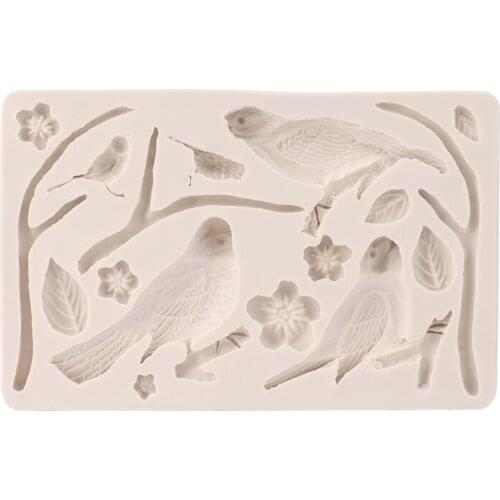Sugar Silicone Mould Flower Bird Cake Decoration Mould Turtle Leaf Flamingo Cake Mould Glue Dropping Mould