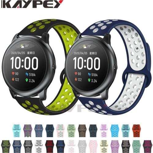 22mm Silicone Strap for Haylou Solar LS05 S Smart Watch Sport Wrist Strap Bracelet for IMILAB KW66 Replacement Band Correa