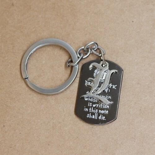 Death Note Keychain Anime Key Chain Key Ring Holder Pendant Jewelry Cosplay Accessories Collection Gift