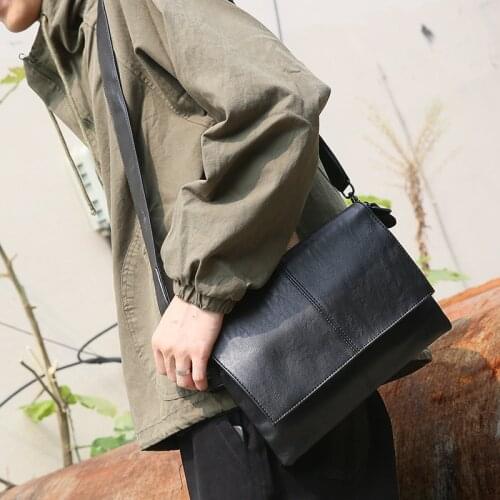 New Superior Quality PU Leather bag Men Casual Messenger Bag Multi-pocketed Cover Design Single shoulder Bags Travel Chest Bags