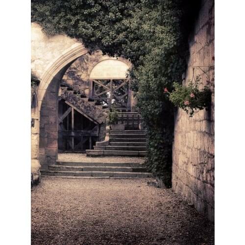 Vintage Country Scenic Wedding Photography Background 200x300cm Old Town Green Flower Photo Backdrops Studio Fotografia custom