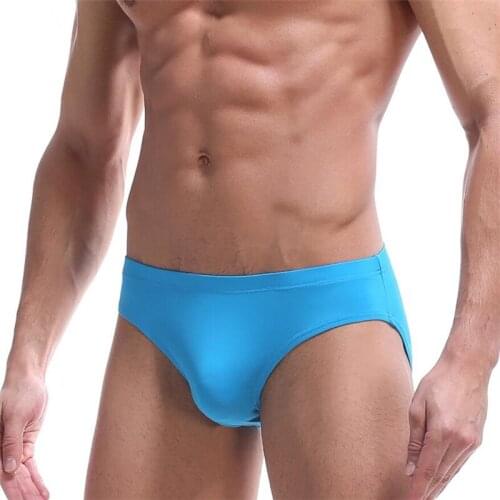 Yipihorse Men underwear briefs ice transparent low waist sexy thin breathable panties perspective underwear