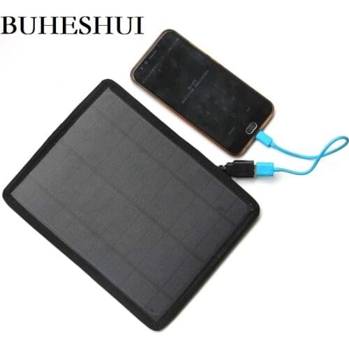 BUHESHUI 6W Outdoor Solar Panel Charger Solar Charger USB Solar Battery Charger For Mobile Power Bank Free Shipping