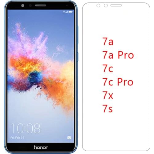 Protective glass honor 7x 7s 7a 7c pro screen protector tempered glas for huawei 7 x s a c x7 s7 a7 c7 7apro 7cpro honor7x honer