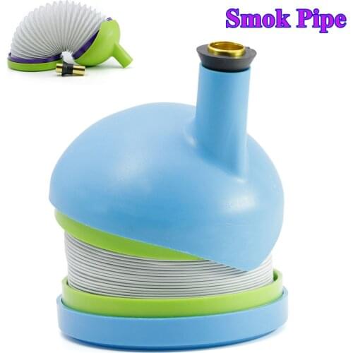 1Plastic Stretch Folding Portable Smoke Pipe Creative Vanilla Tobacco Smoke Grinder Herb Pipe Screen Hookah Chicha Shisha 2020