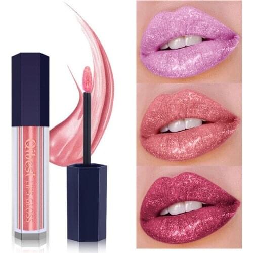 10 Colors Shimmer Lip Gloss Long Lasting Waterproof Glitter Liquid Lipsticks Moisturizer Makeup Lip Tint Beauty Pigment