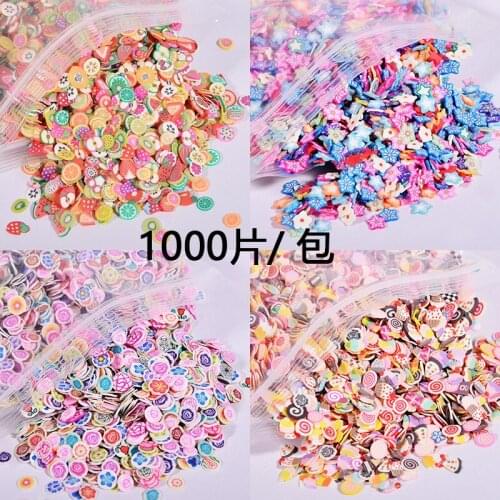 1000Pcs Polymer Clay Flower Crafts Flatback Scrapbooking For Embellishments Nail Stickers Art Decoration Diy Accessories