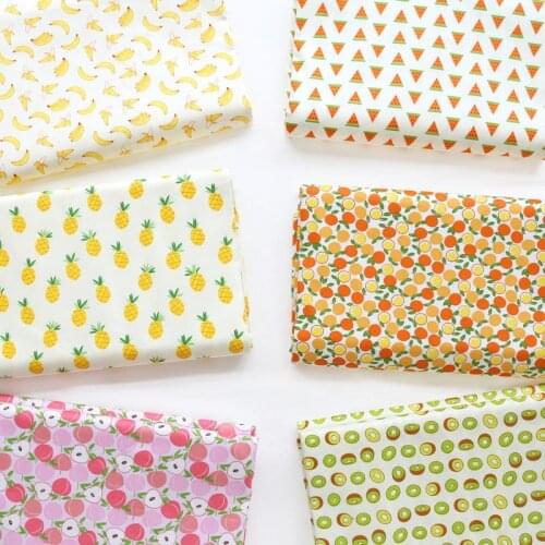 100x160cm 6 Designs Fruit Banana Pineapple Peach Watermelon Cherry Kiwi Printed 100% cotton twill cotton Fabric