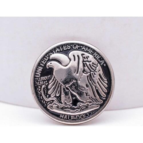 10X Bling Silver Leathercraft Accessories American Half Dollar Liberty Eagle Replica BELT Coin Concho Screwbalck