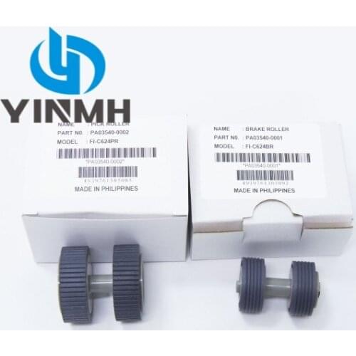 1X Brake Roller Pickup Roller Exit Roller PA03540-0001 PA03540-0002 for Fujitsu Fi6130 Fi-6230 Fi6140 Fi6240 Fi6125 Fi6225 IX500
