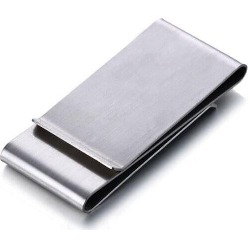 2pcs Money Clips Stainless Steel matte Blanks for Engraving or Personalize, Double Clip Buckle Wallet Credit Card Holder 30X65cm