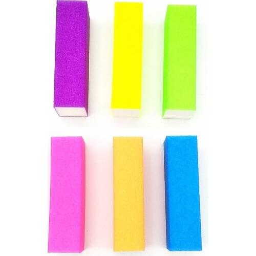 5Pcs Unghie Accessori Nail Buffer Mixed Color Sponge Washable Shaped Nail File Professional Buffer Polish Manicure Tools