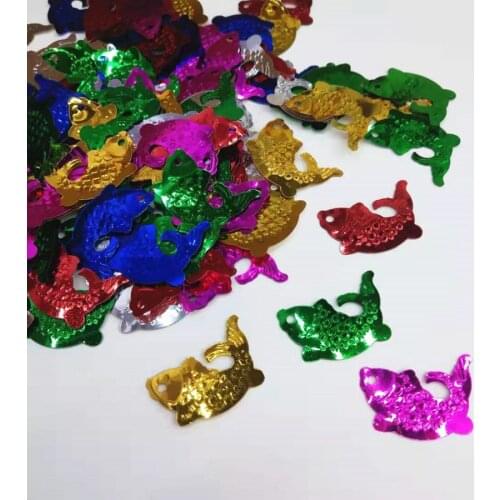 500pcs 25mm Goldfish Sequins Large Flat Paillette PVC Carassius Auratus,Carp Fish Flake Mix Colors