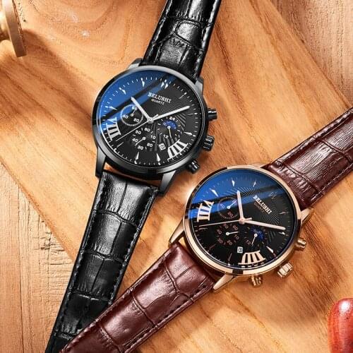 Fashion Men Watches Luxury Watch Men Waterproof Casual Dress Leather Quartz Wristwatch Mens relogio masculino Mens Watch 2019