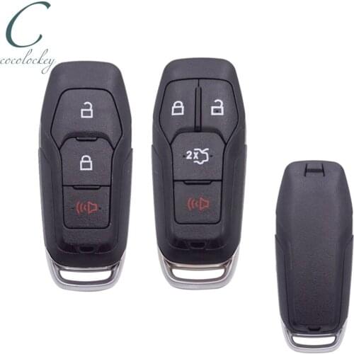 Cocolockey 4Buttons Smart Key Shell For Ford EXPLORER EDGE FUSION F150 Remote Key Keyless Remote Fob HU101 BLADE High Quality