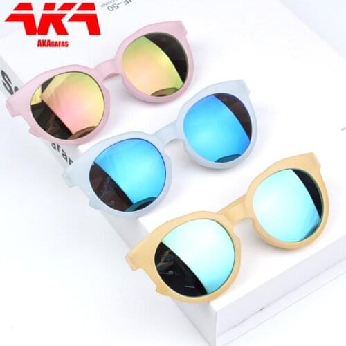 AKAgafas Sunglasses Mirror Children Colorful Reflective Mercury Sunglasses Kids Personalized Glasses Pink Shades for Girls Boys