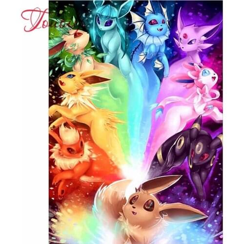 DIY Diamond Embroidery Diamond Painting Cartoon Pokemon Cross Stitch Mosaic diamond picture of rhinestones by numbers home Decor