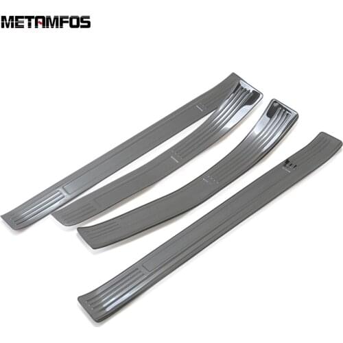 For Nissan Altima 2019 2020 Exterior Door Sill Molding Trim Sticker Scuff Guard Plate Protector Stainless Steel Car Accessories