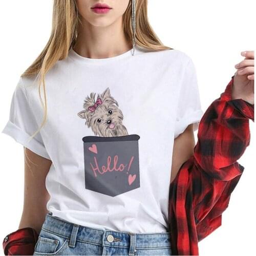 Kawaii Pocket cat Printed T Shirt Female Harajuku Casual Tshirt Tops Shirts 90s Fashion Cute Graphics Girls Plus Size Tee Women