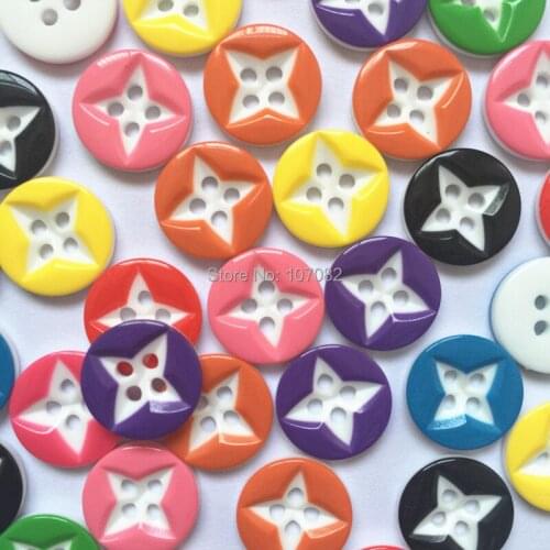 1000pcs Mixed Colors Round Resin 13mm 4 Holes Buttons Sewing Baby Buttons Scrapbooking Cardmaking
