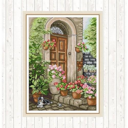 Embroidery Cross Stitch Sets Landscape Painting 14CT 11CT Printed Canvas DIY Needlework Counted Cross-stitch Patterns DMC Floss