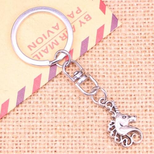 New Fashion Keychain 26x15mm horse head Pendants DIY Men Jewelry Car Key Chain Ring Holder Souvenir For Gift