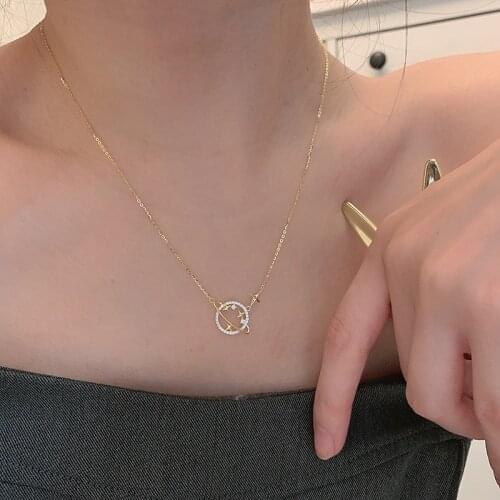 Liemjee Creative Personality Fashion Jewelry Exquisite Planet Zircon Necklace For Women Feature Namour Charm Gift All Seasons