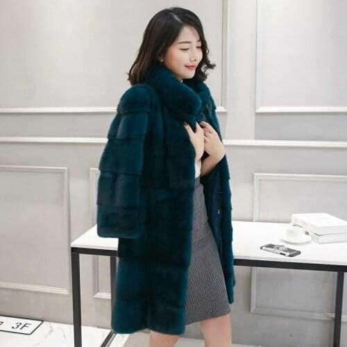 Parka Clothes 2020 Mink Real Fur Korean Winter Coat Women Leather Jacket Manteau Femme 1599 YY2278