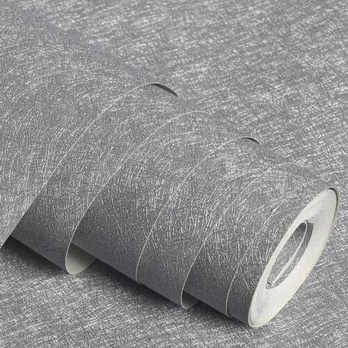 Wellyu Luxury Modern Solid mural PVC For Walls Bedroom Living Room TV Background Vinyl Gray Silk Texture Wall paper Rolls