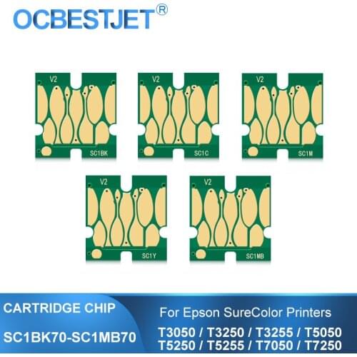 SC1BK70-SC1MB70 Ink Cartridge Chip For Epson SureColor T3050 T3250 T3255 T5050 T5250 T5255 T7050 T7250 T7255 Printer Chips