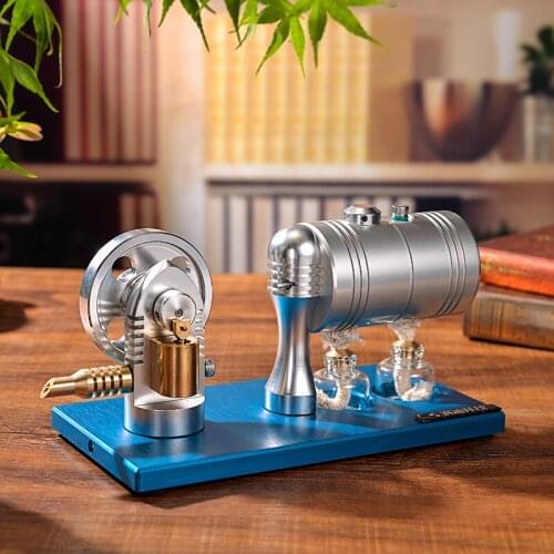 Steam engine model Retro steam engine with heating boiler alcohol lamp K-005 Boy science toy