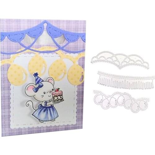 Julyarts Dies Scrapbooking Carbon Steel Cutting Dies 3pcs/set Balloon Birthday Decorations Cards Paper Metal Cutting Dies Stenci