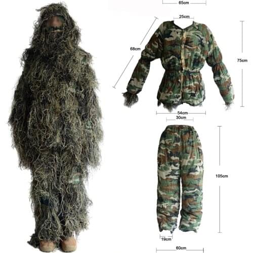 Sniper Tactical Yowie Bionic ghillie suit Camouflage jacket and pants Camouflage Hunting Ghillie Suit Secretive Hunting Clothes