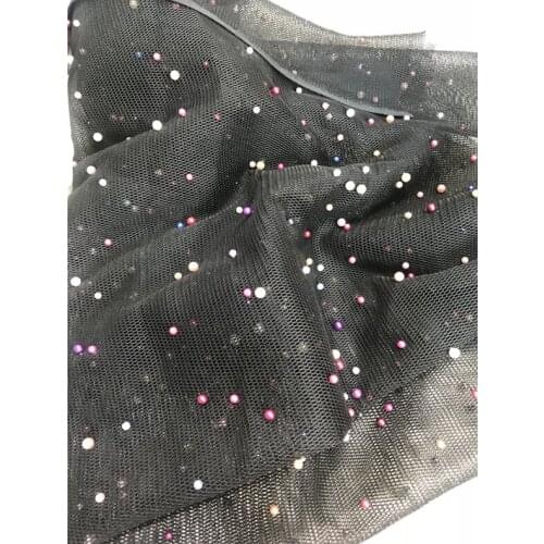 Modern Design ZH-9892 Tulle Lace French net Lace Fabric with beads for Wedding Dress