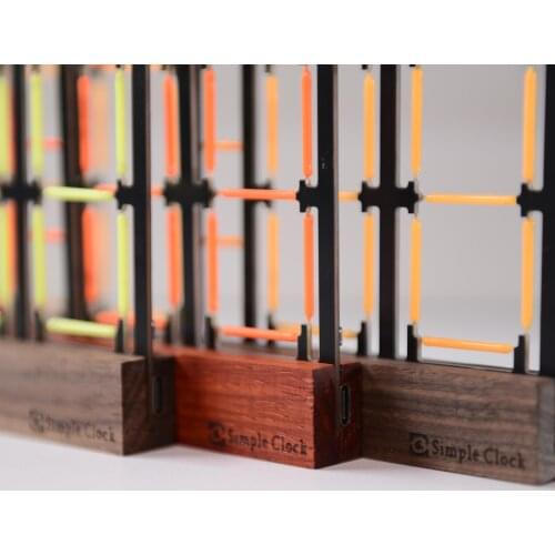 Simple Clock LED Clock to Glow Clock Wifi Lithium Battery Charging Simple Solid Wood