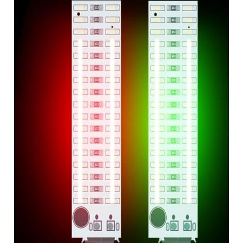 2x17 LED USB Voice control Level indicator VU Meter Amplifier Board Music spectrum Volume level indicator light